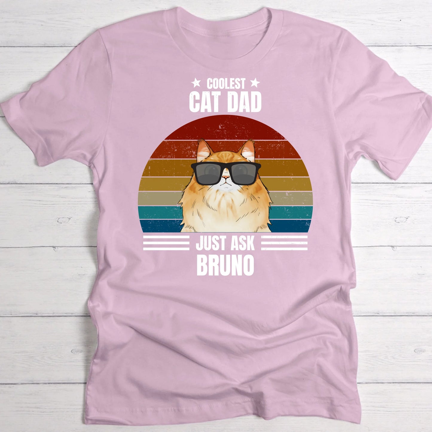 Coolest cat dad - Personalised T-Shirt
