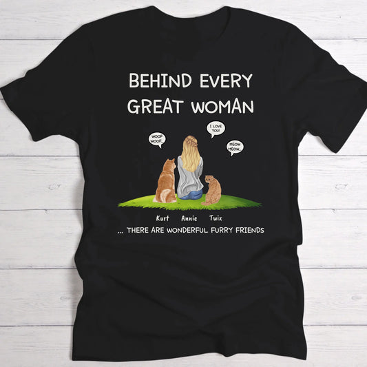 Behind every woman - Personalised T-Shirt