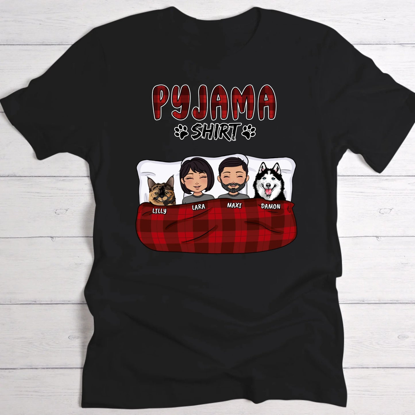 My pyjama shirt (couple) - Personalised T-Shirt