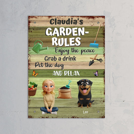 Garden rules - Personalised Garden Sign