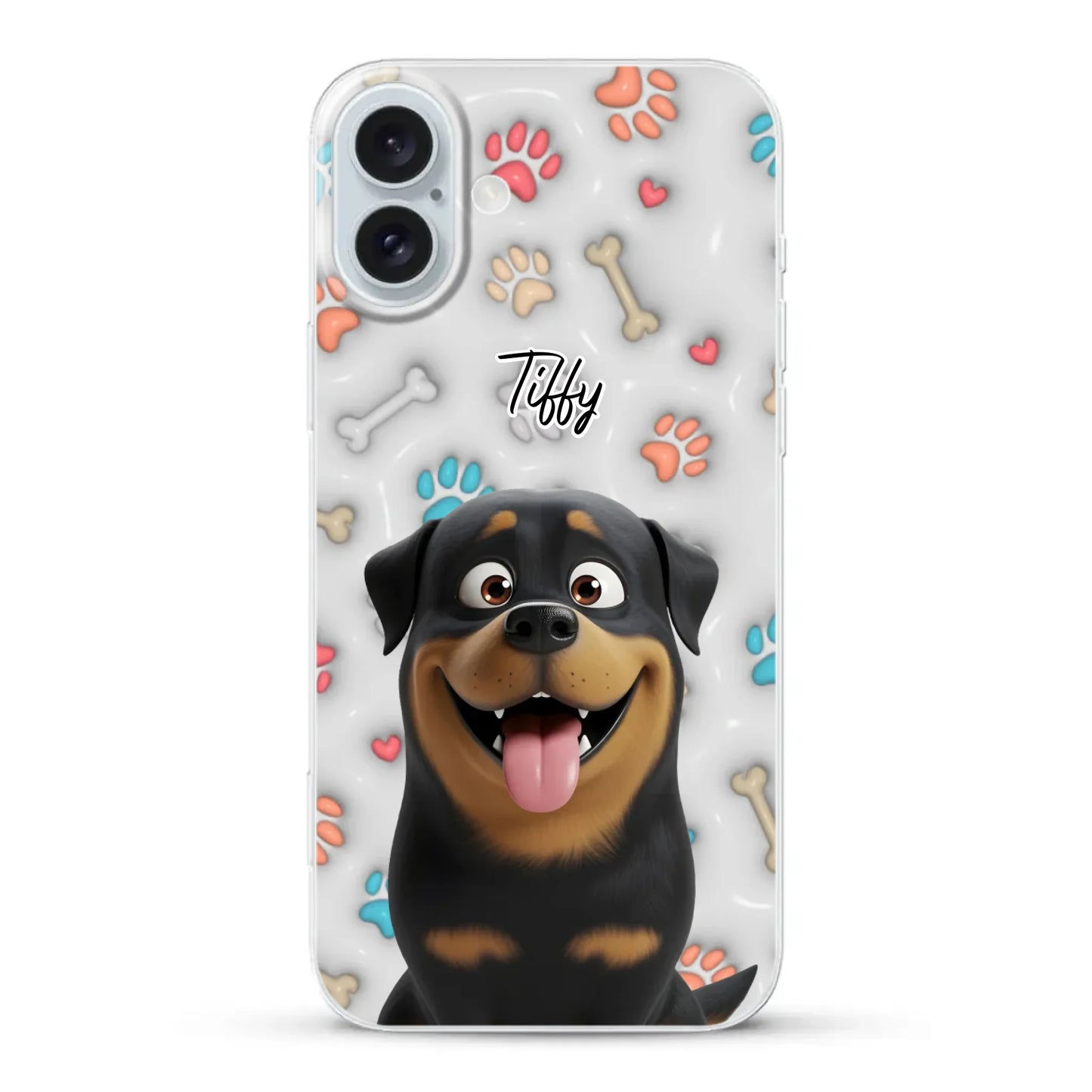 My fave pair of paws (3D look) - Personalised Phone Case
