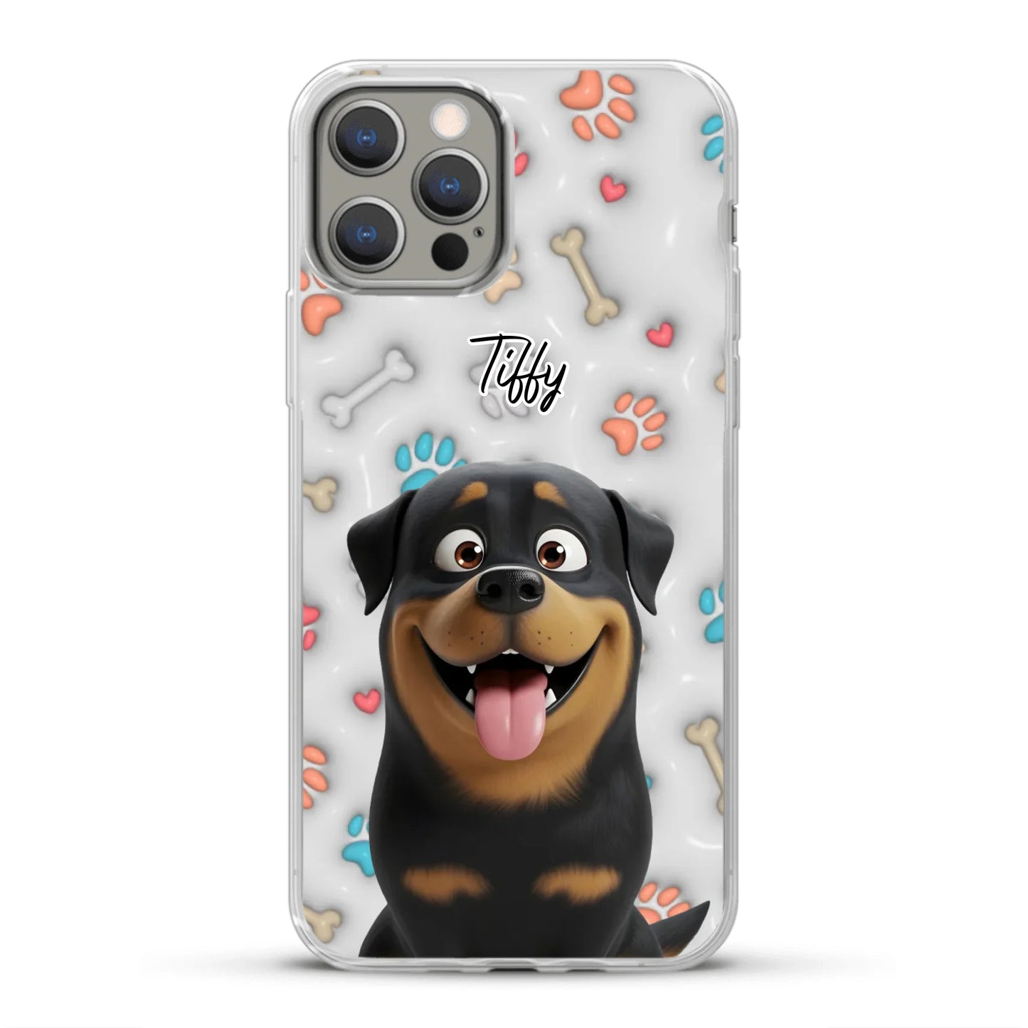 My fave pair of paws (3D look) - Personalised Phone Case