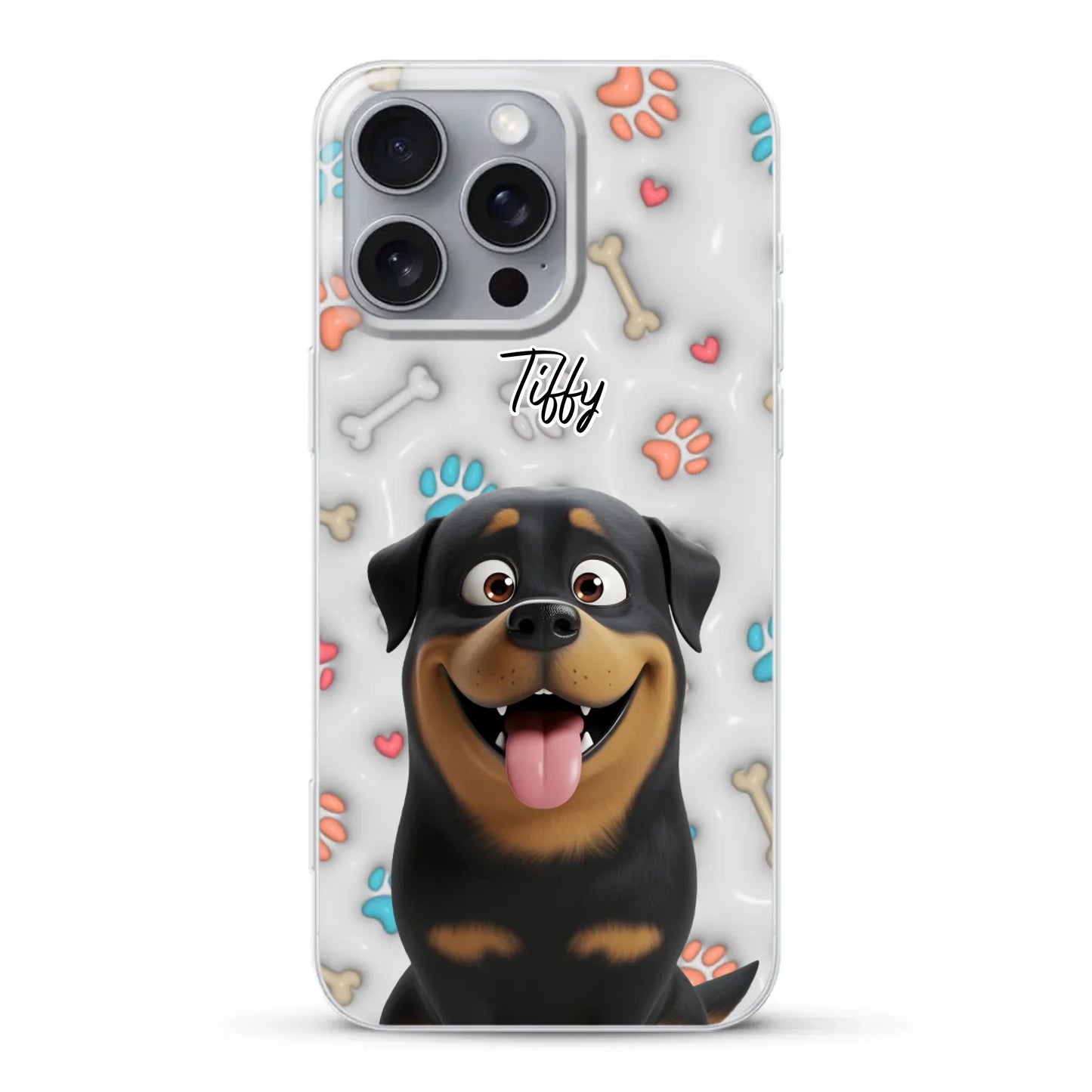 My fave pair of paws (3D look) - Personalised Phone Case