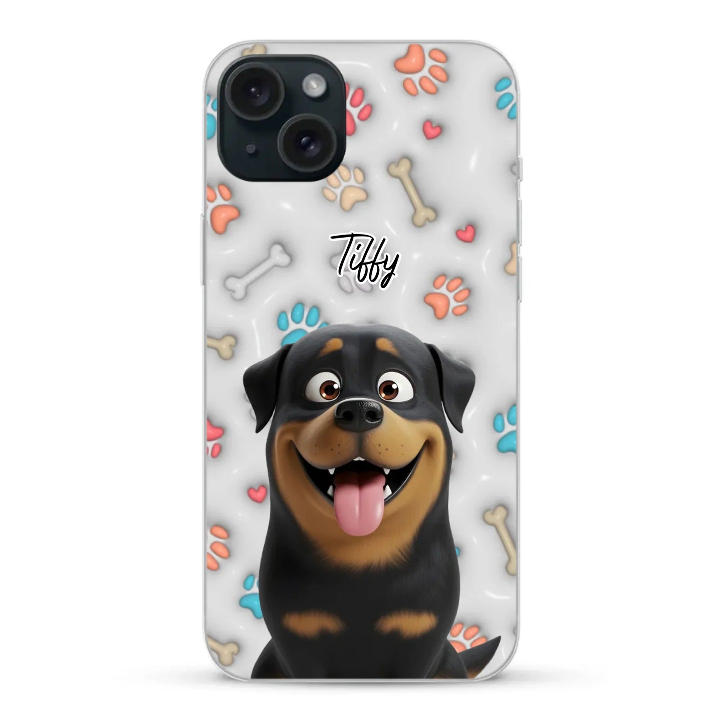 My fave pair of paws (3D look) - Personalised Phone Case