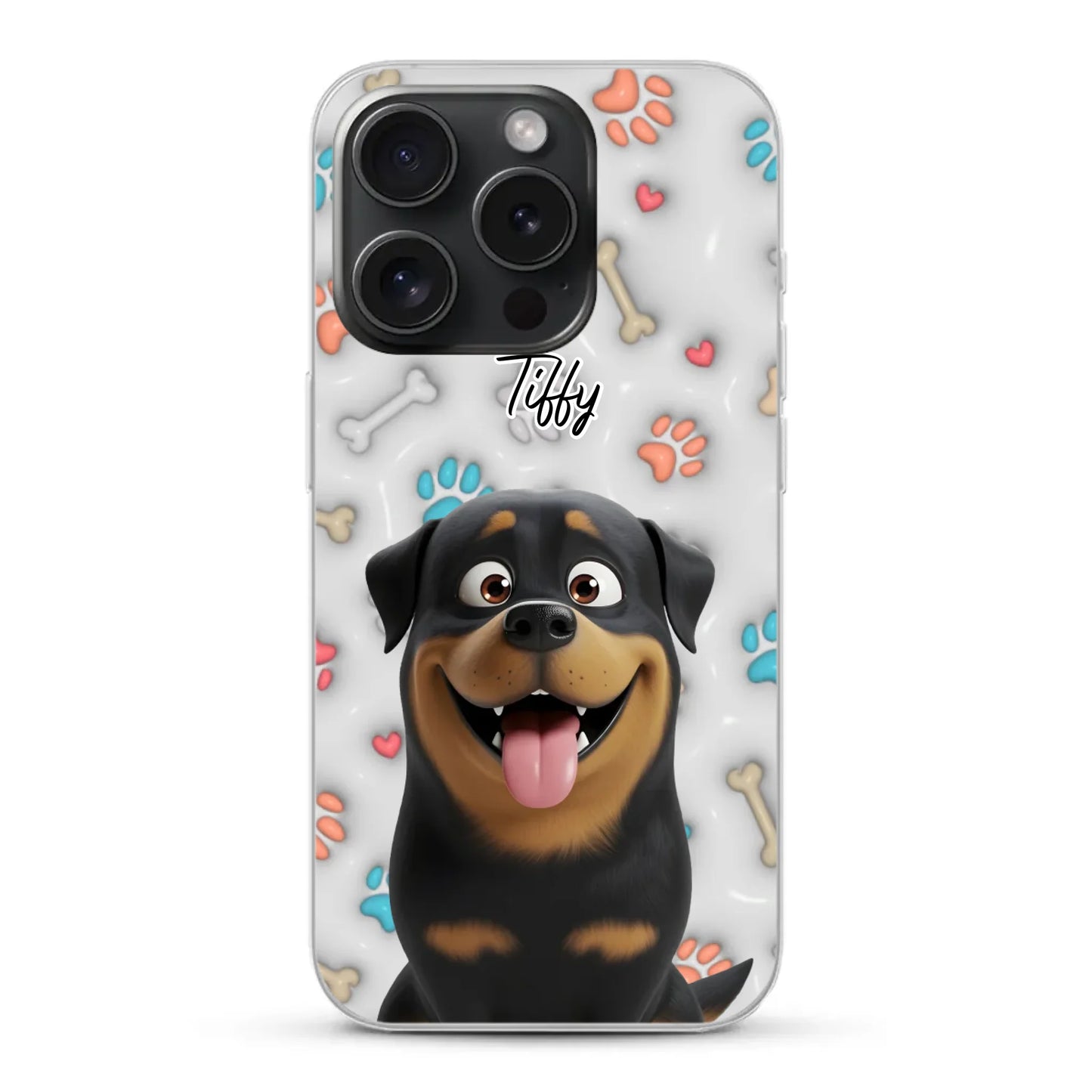 My fave pair of paws (3D look) - Personalised Phone Case