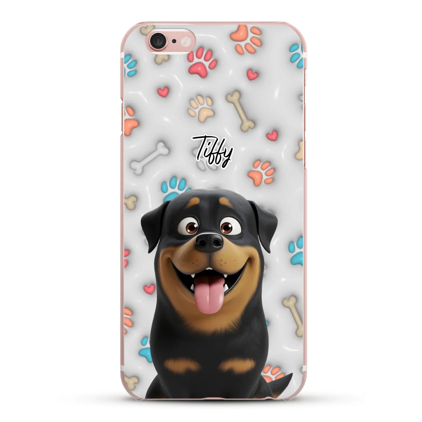 My fave pair of paws (3D look) - Personalised Phone Case