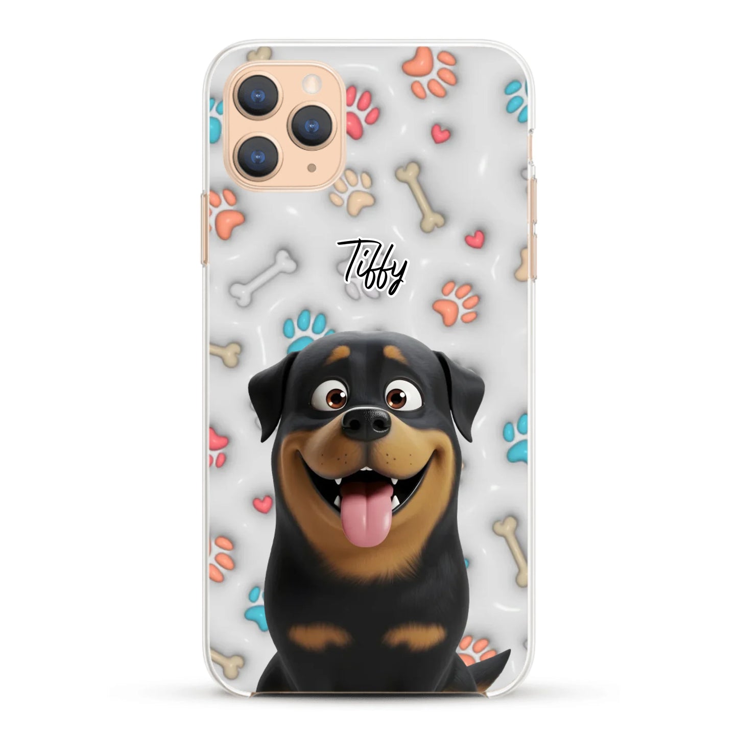 My fave pair of paws (3D look) - Personalised Phone Case