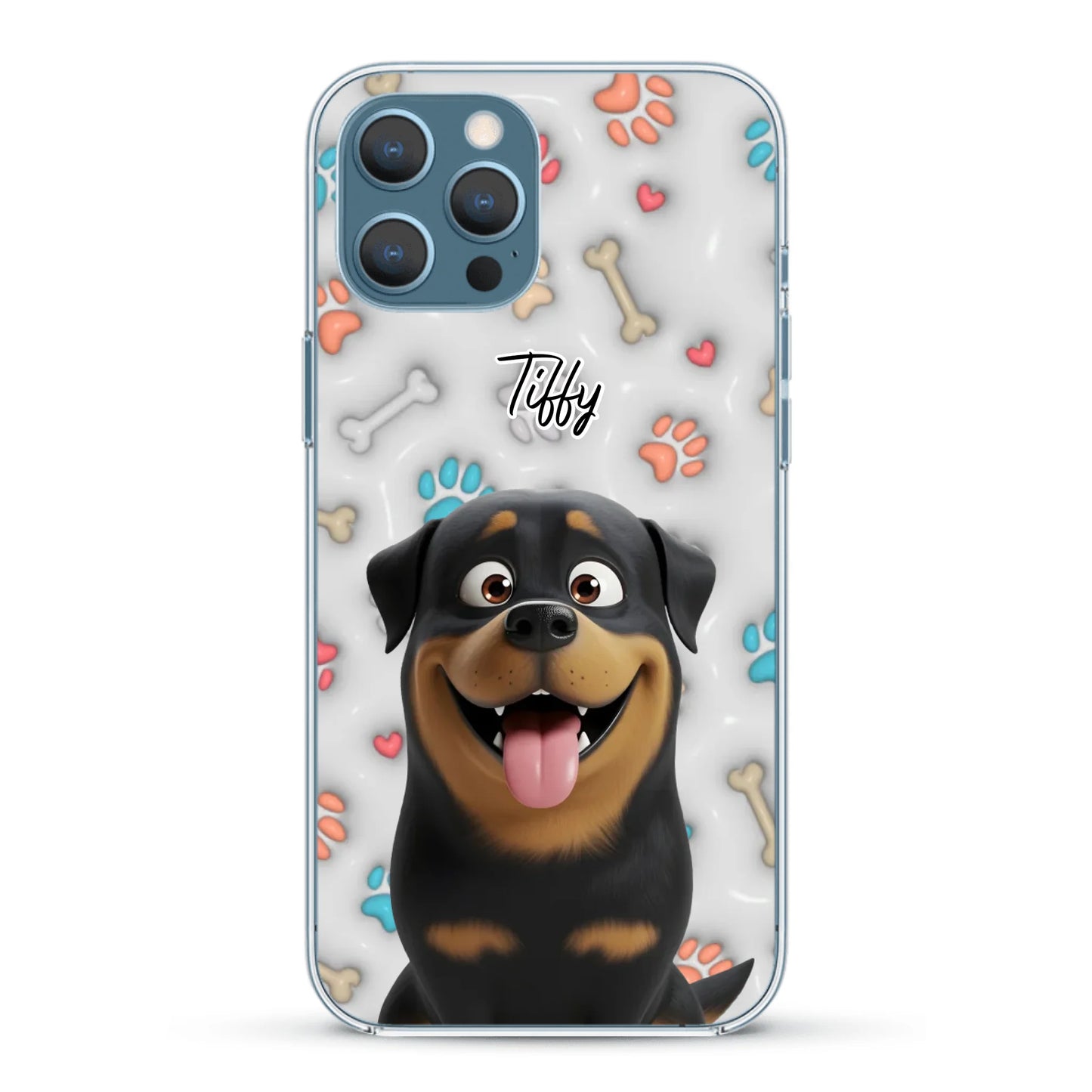 My fave pair of paws (3D look) - Personalised Phone Case