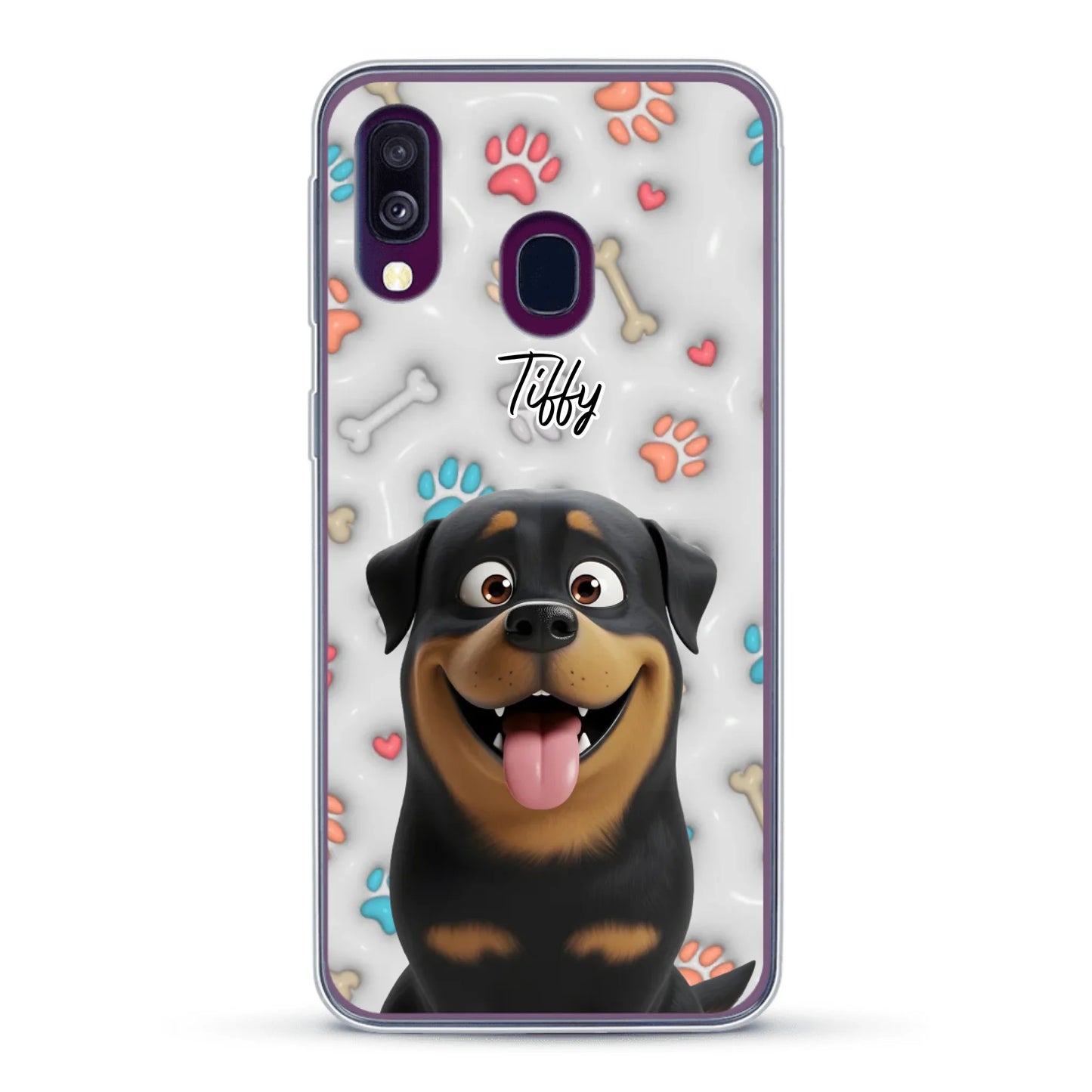 My fave pair of paws (3D look) - Personalised Phone Case