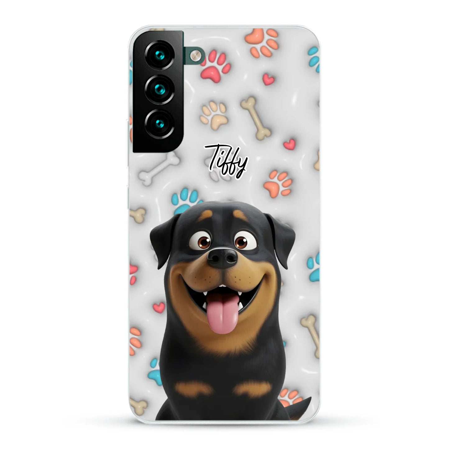 My fave pair of paws (3D look) - Personalised Phone Case