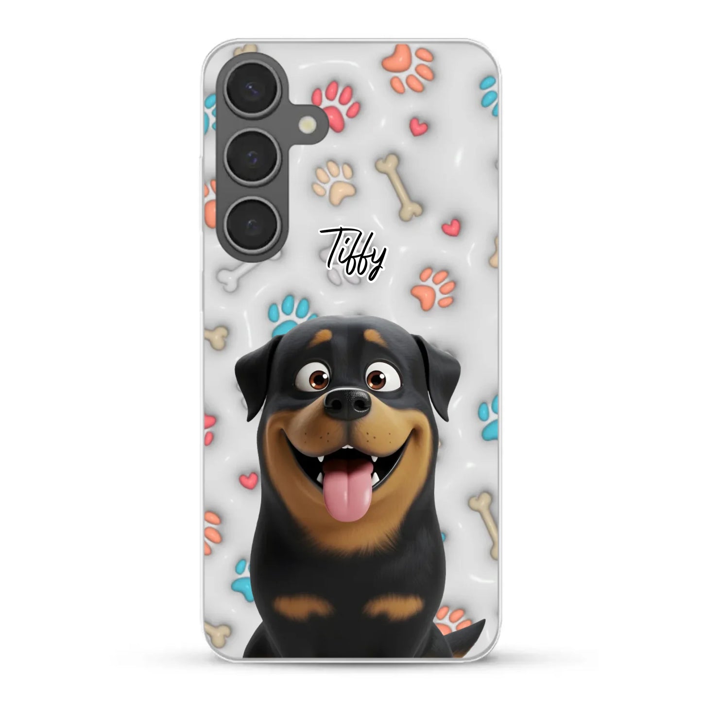 My fave pair of paws (3D look) - Personalised Phone Case