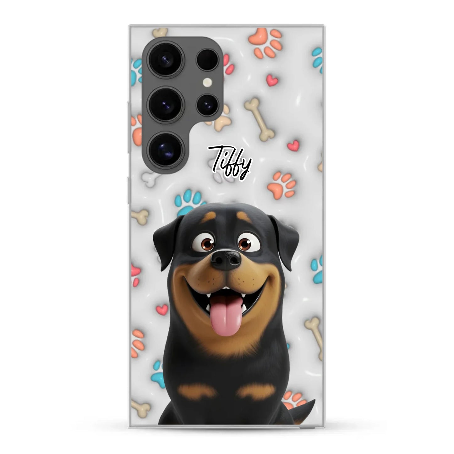My fave pair of paws (3D look) - Personalised Phone Case