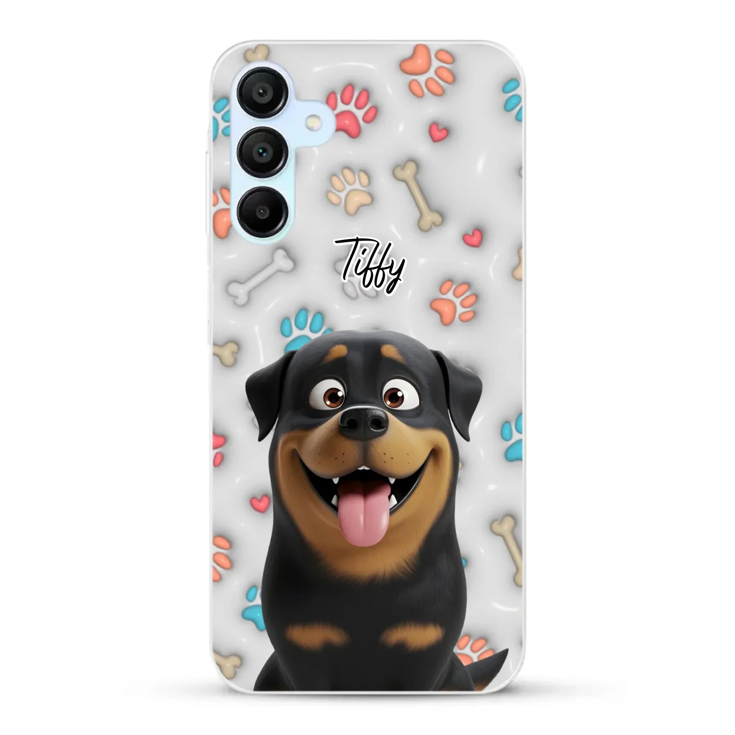 My fave pair of paws (3D look) - Personalised Phone Case