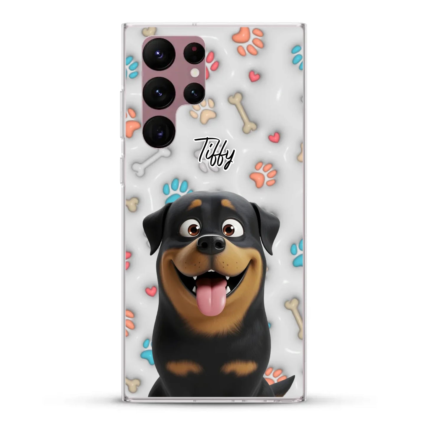 My fave pair of paws (3D look) - Personalised Phone Case