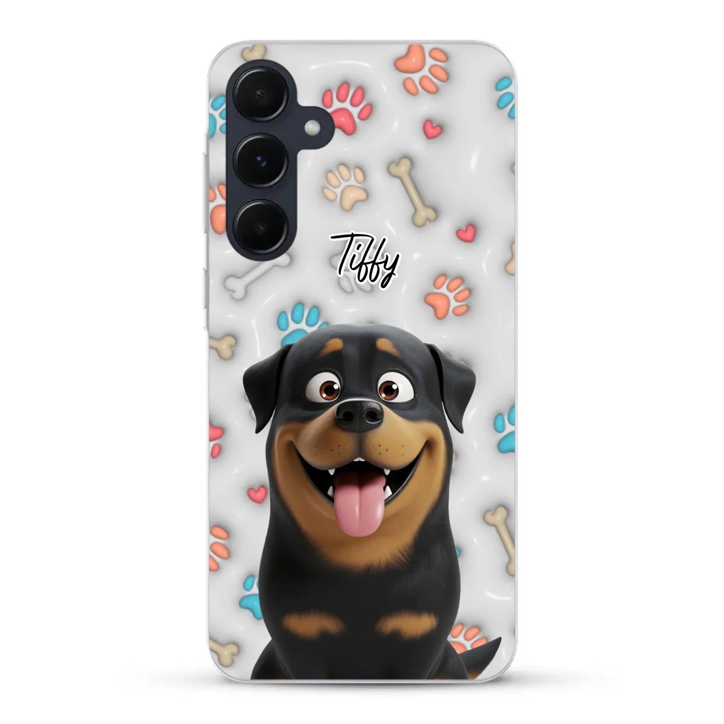 My fave pair of paws (3D look) - Personalised Phone Case