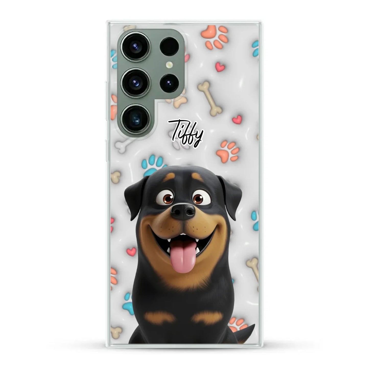 My fave pair of paws (3D look) - Personalised Phone Case