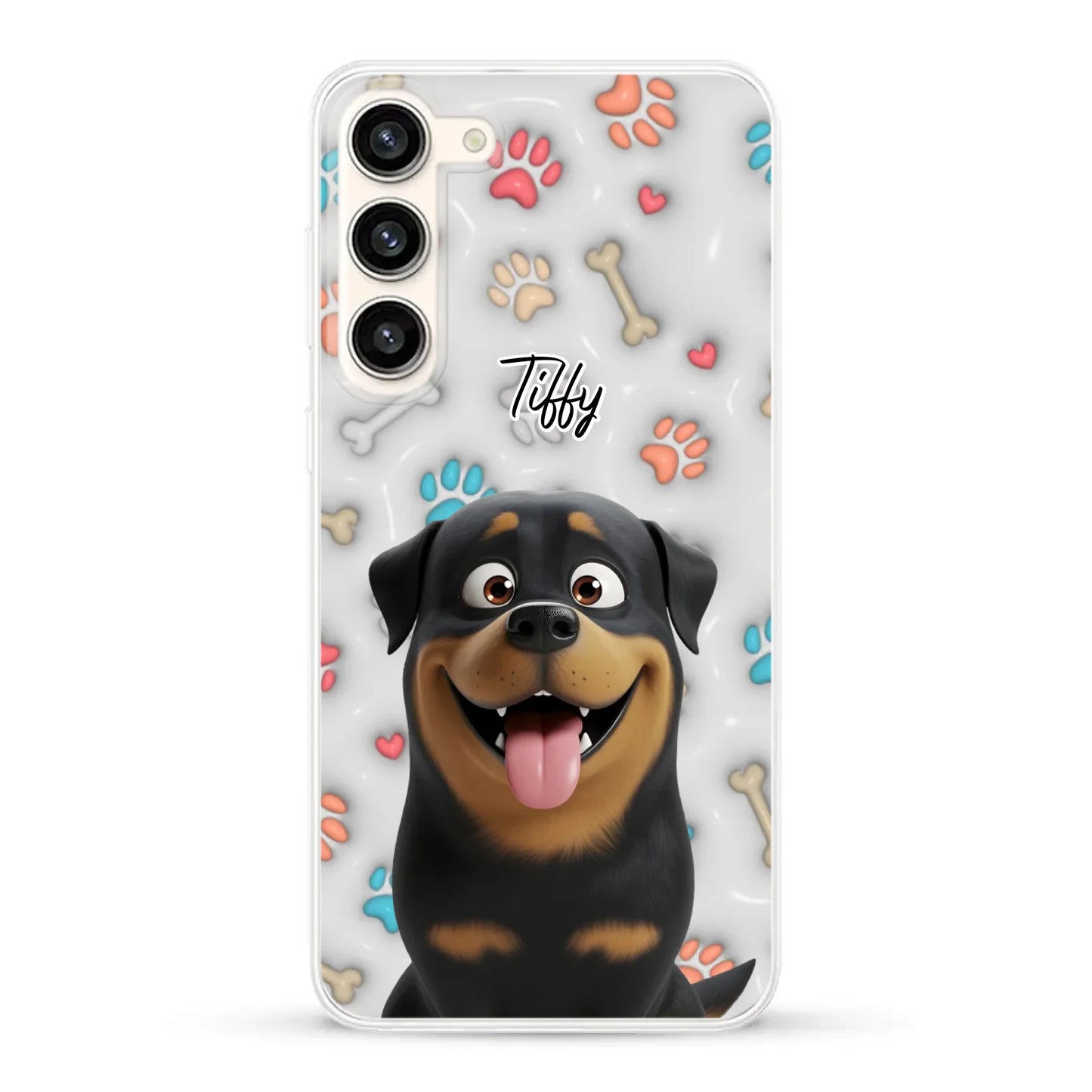 My fave pair of paws (3D look) - Personalised Phone Case