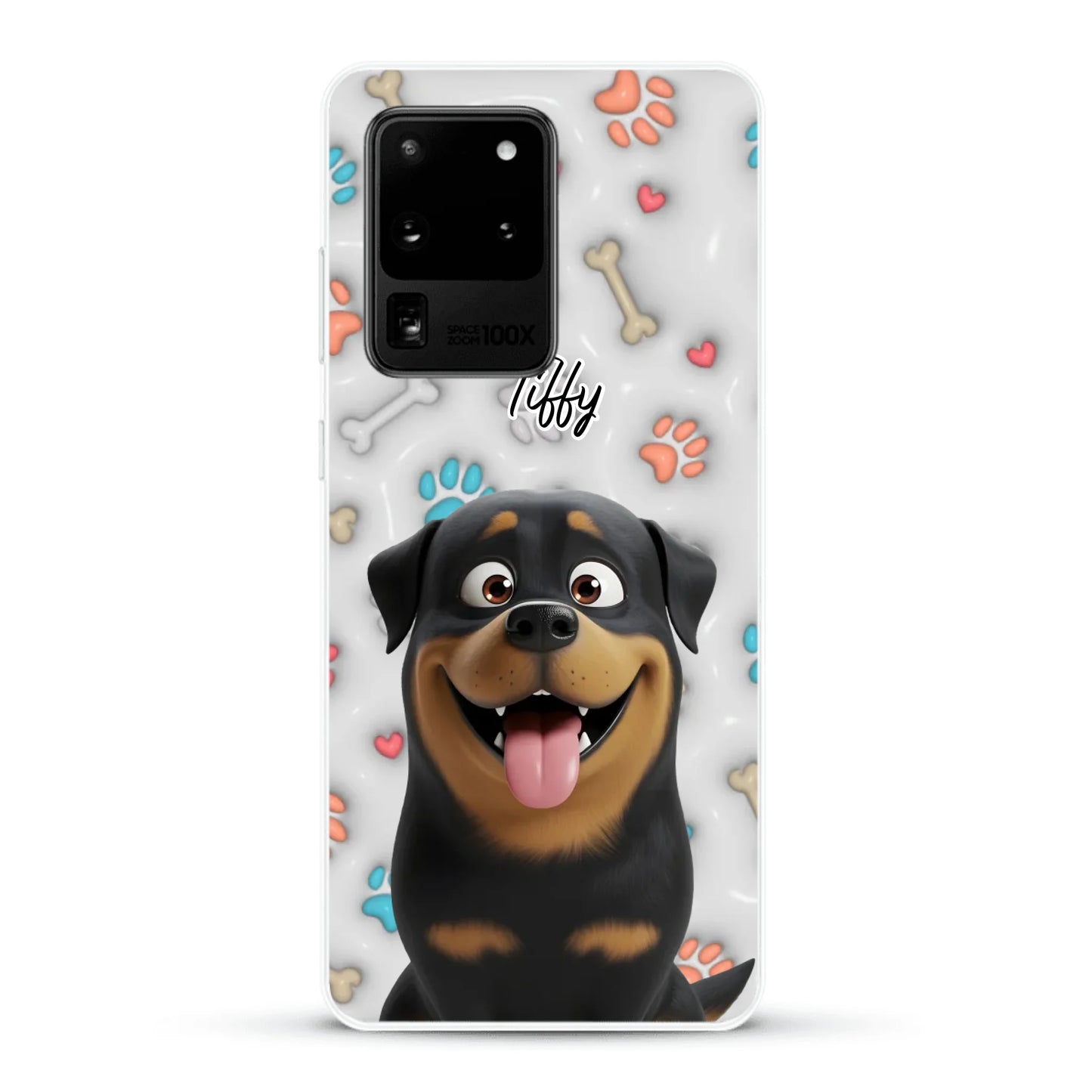 My fave pair of paws (3D look) - Personalised Phone Case