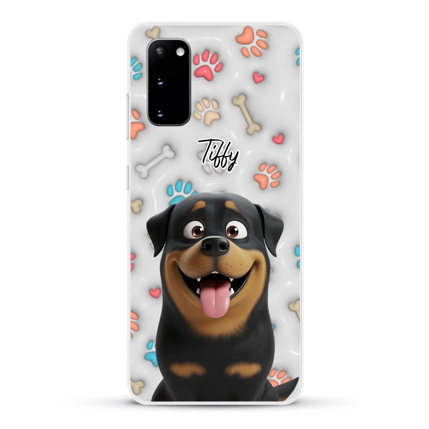 My fave pair of paws (3D look) - Personalised Phone Case