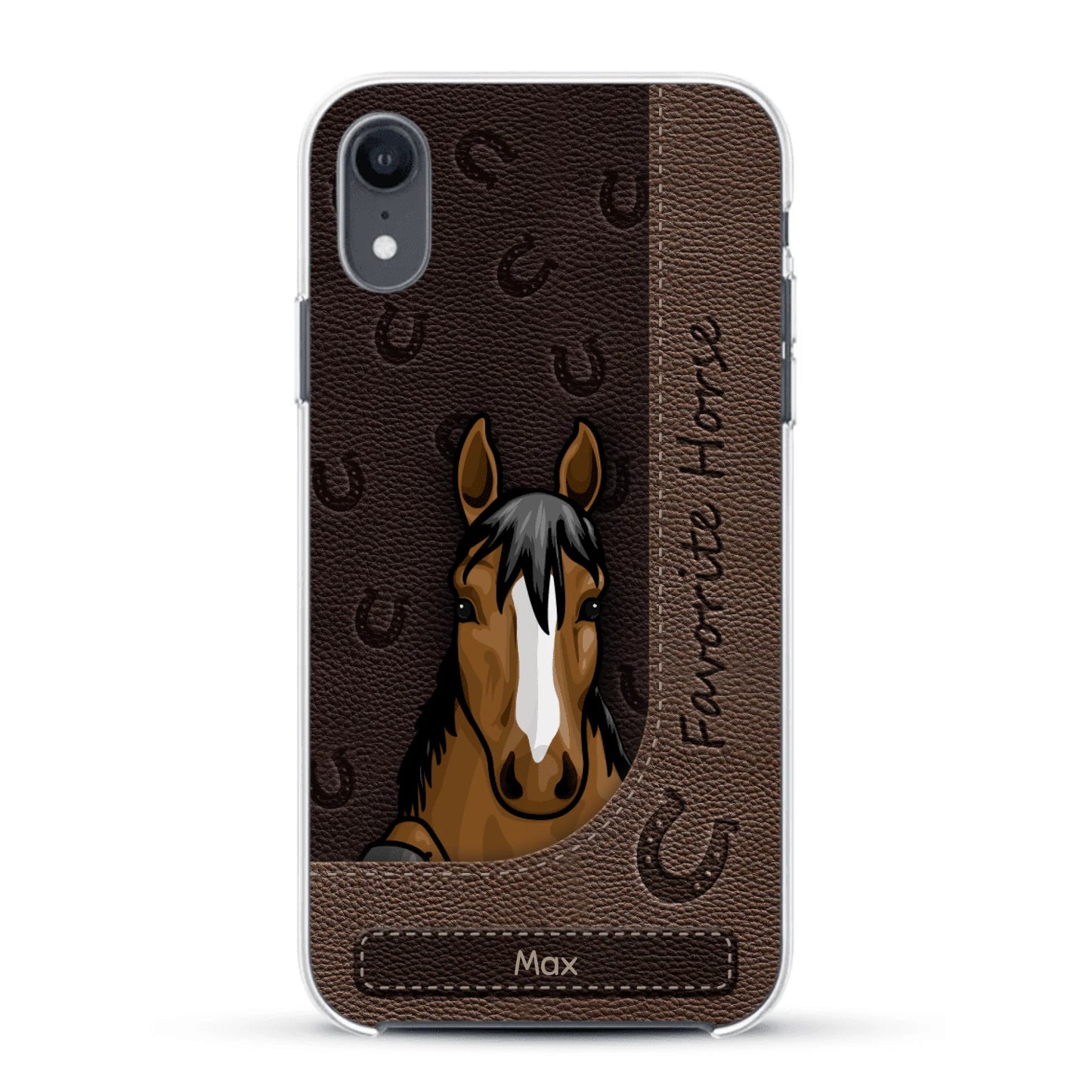 Peeking horses leather Look - Personalised Phone Case