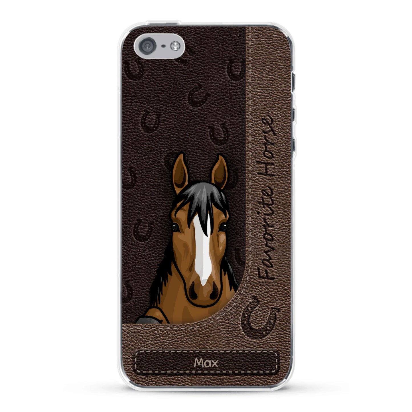 Peeking horses leather Look - Personalised Phone Case
