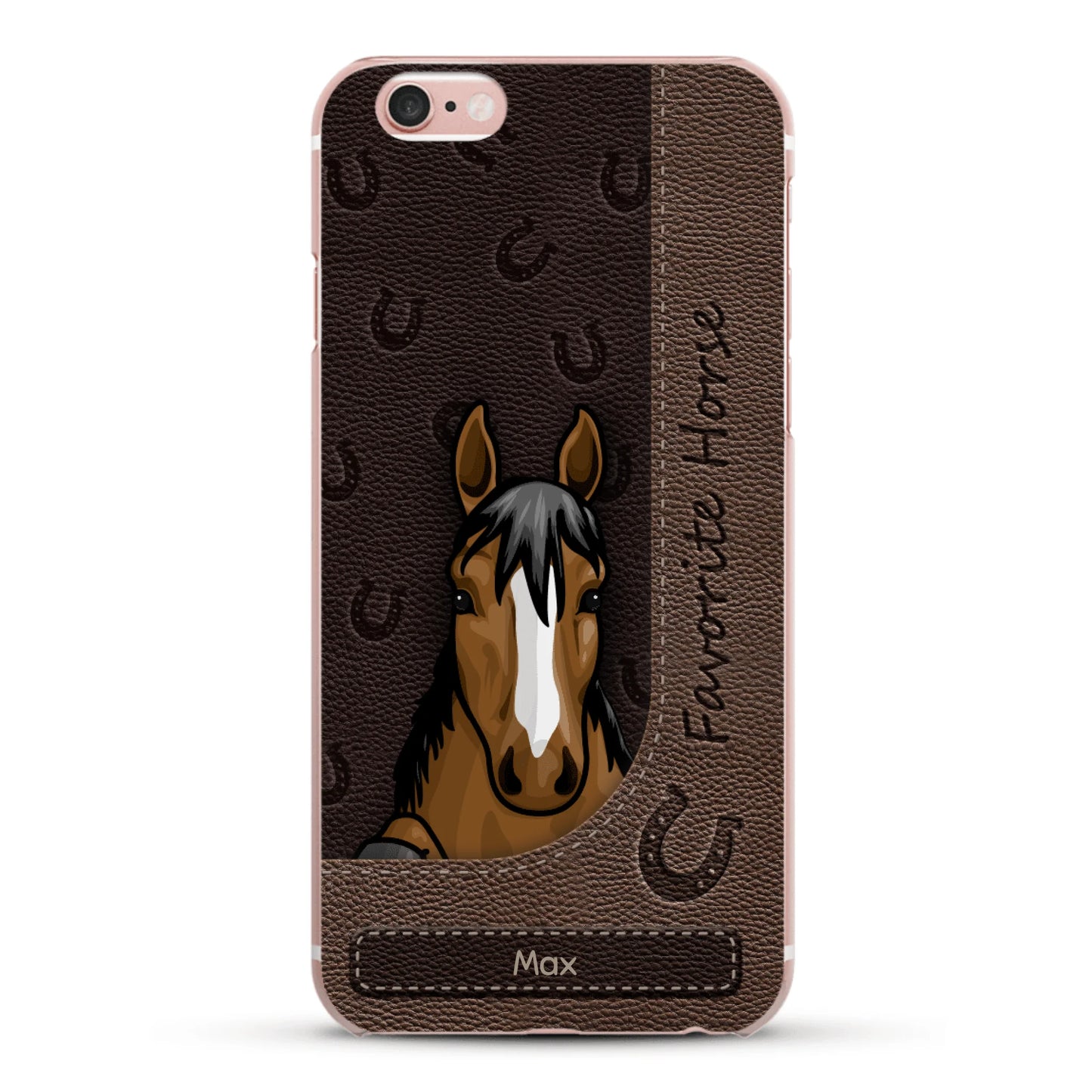 Peeking horses leather Look - Personalised Phone Case