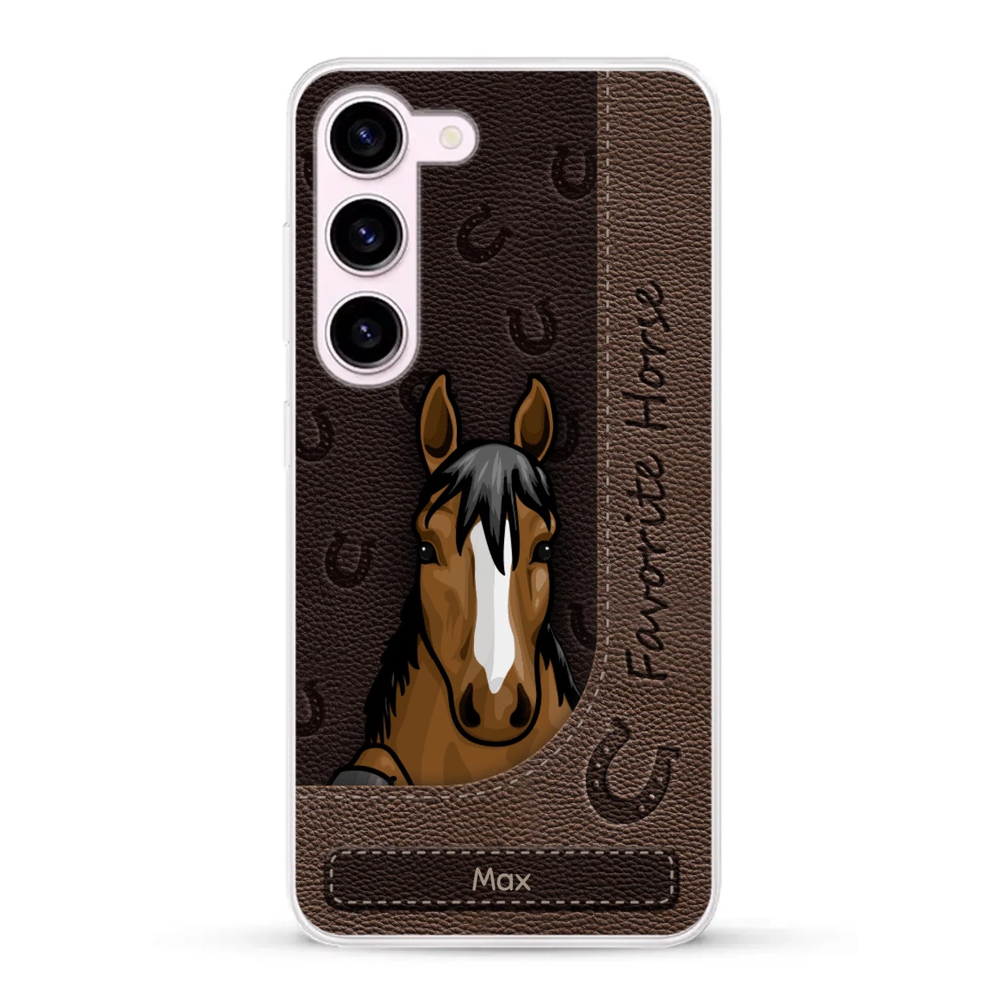 Peeking horses leather Look - Personalised Phone Case