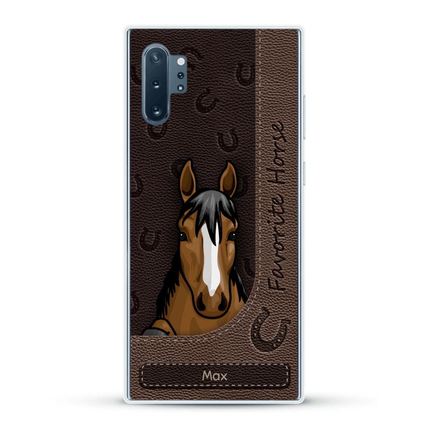 Peeking horses leather Look - Personalised Phone Case