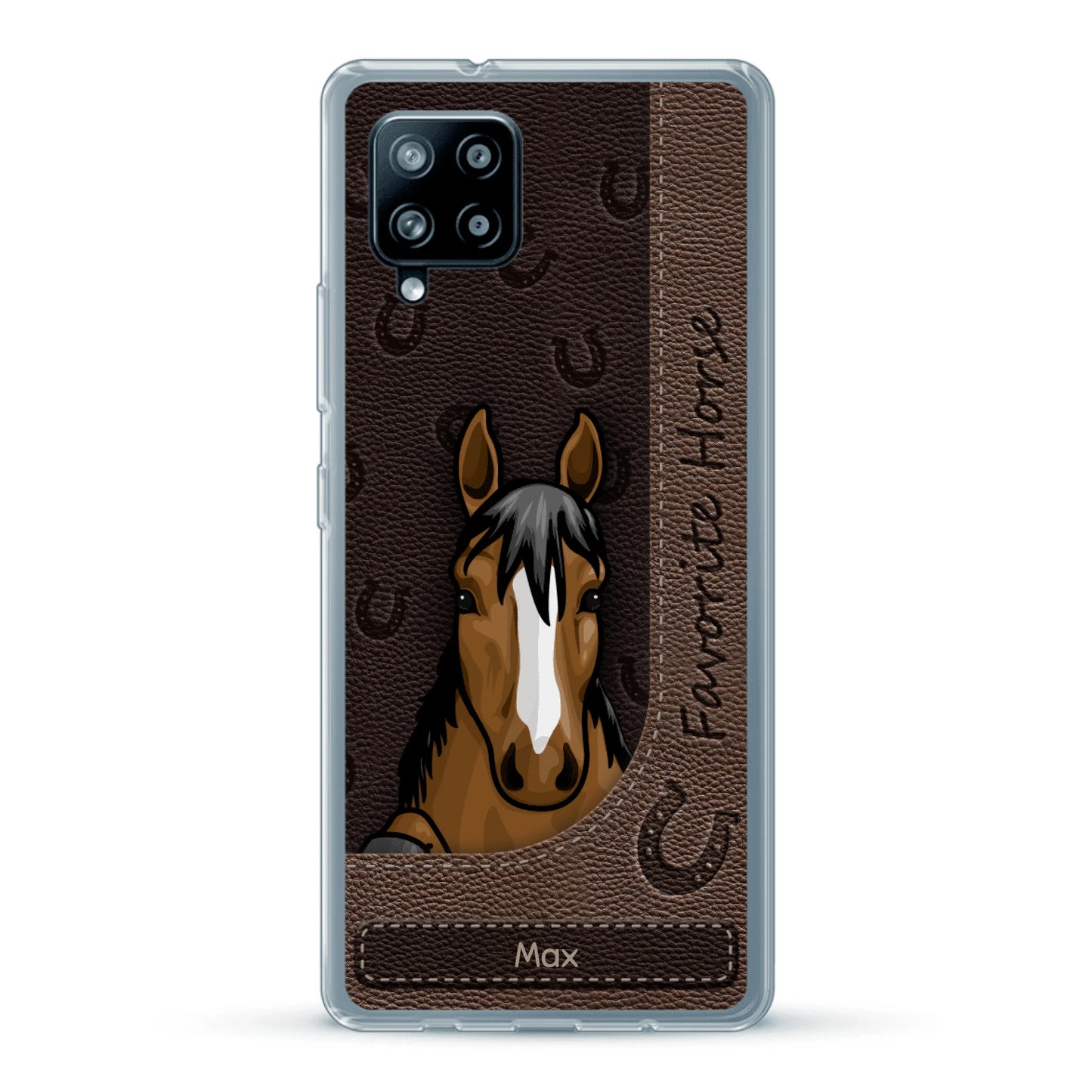 Peeking horses leather Look - Personalised Phone Case