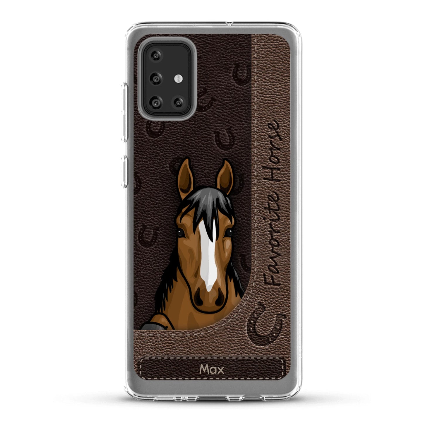 Peeking horses leather Look - Personalised Phone Case