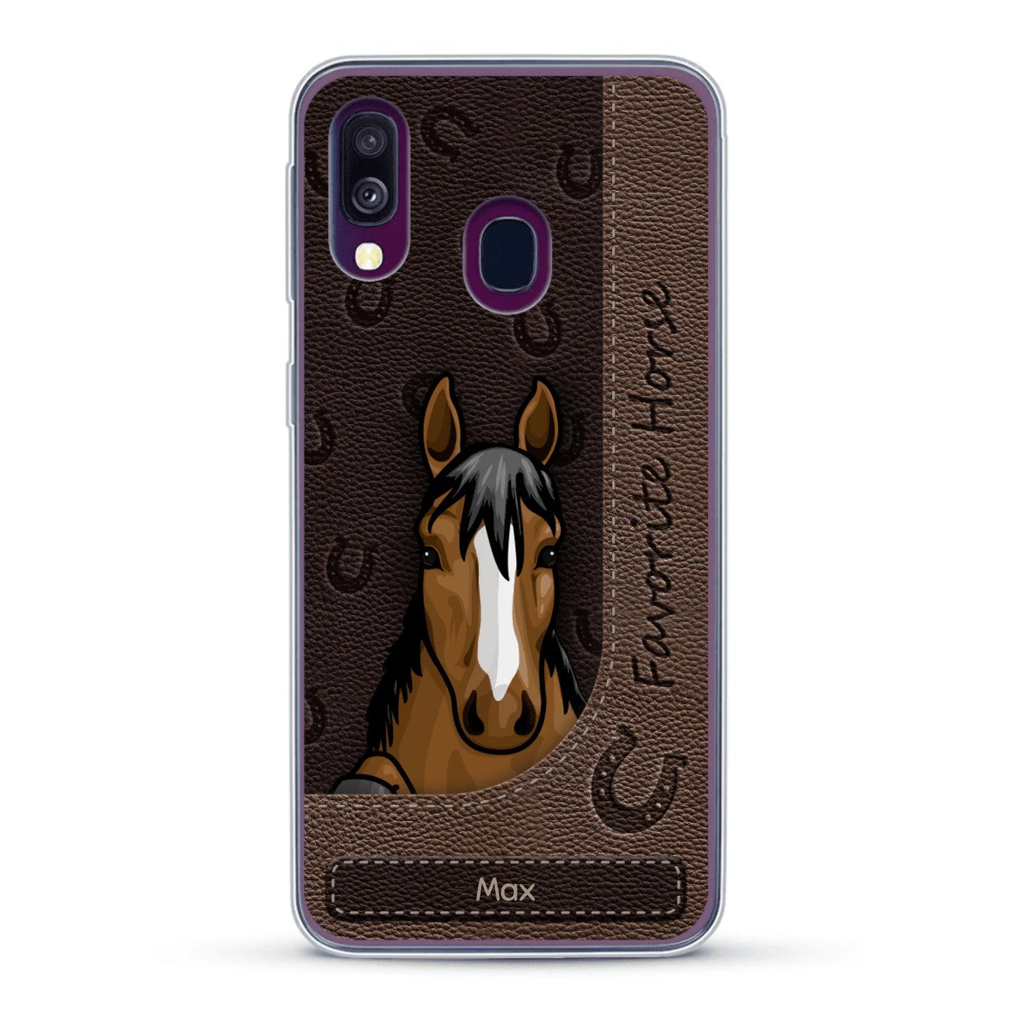 Peeking horses leather Look - Personalised Phone Case