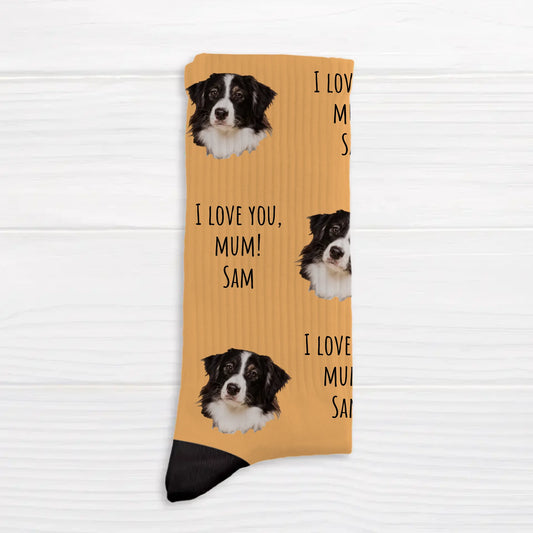 Your photo with text - Personalised Socks