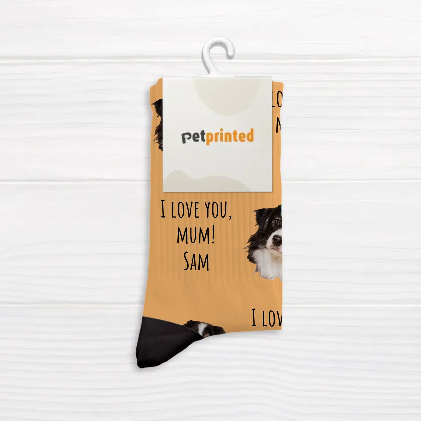 Your photo with text - Personalised Socks