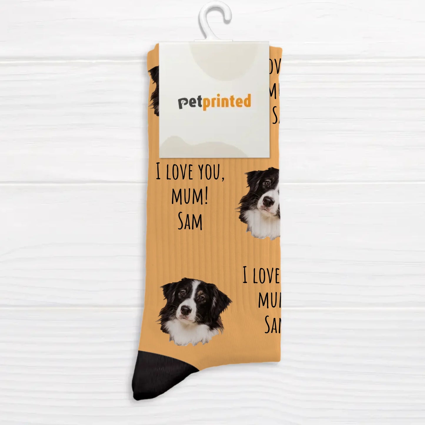 Your photo with text - Personalised Socks
