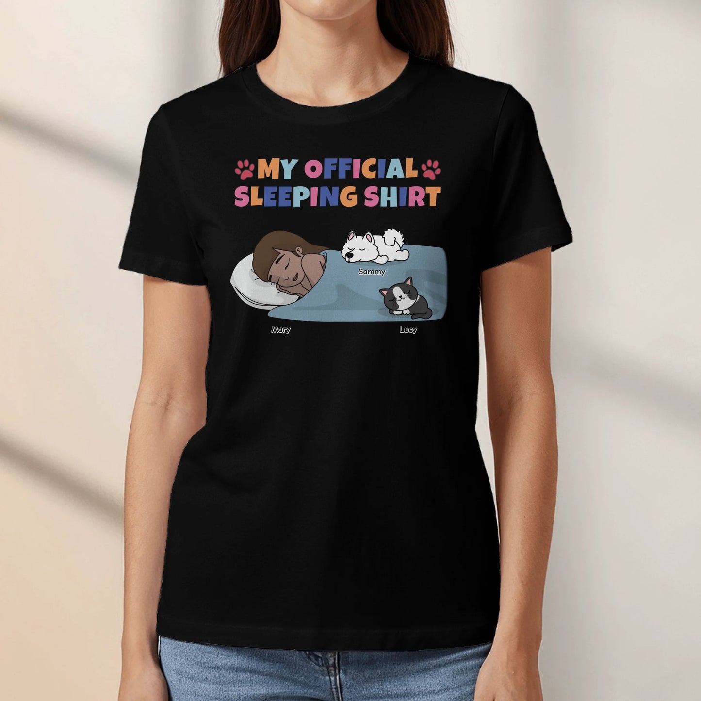 My official sleeping shirt - Personalised T-Shirt