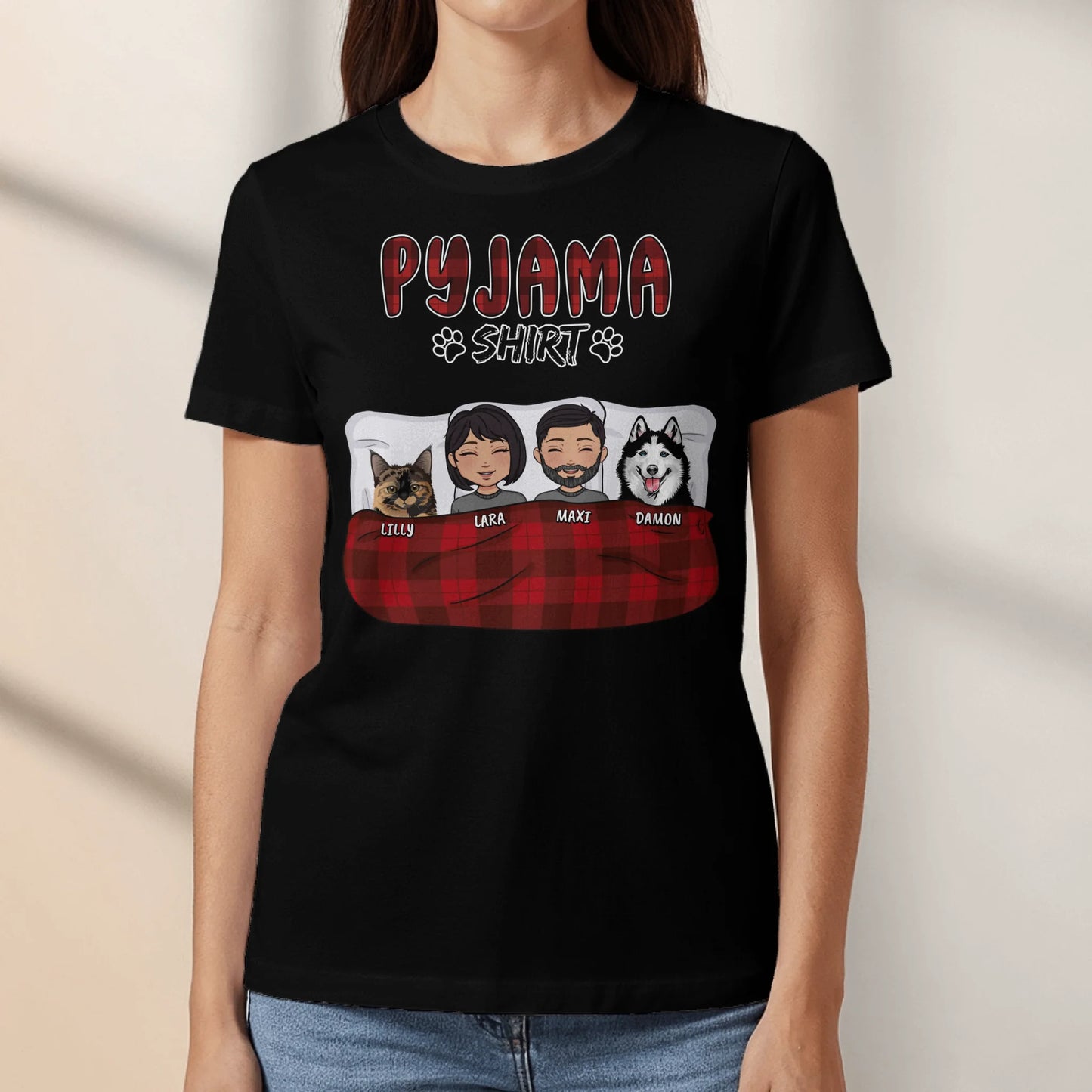 My pyjama shirt (couple) - Personalised T-Shirt