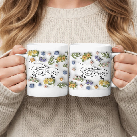 Hand and Paw (3D look) - Personalised Mug - Featured Image