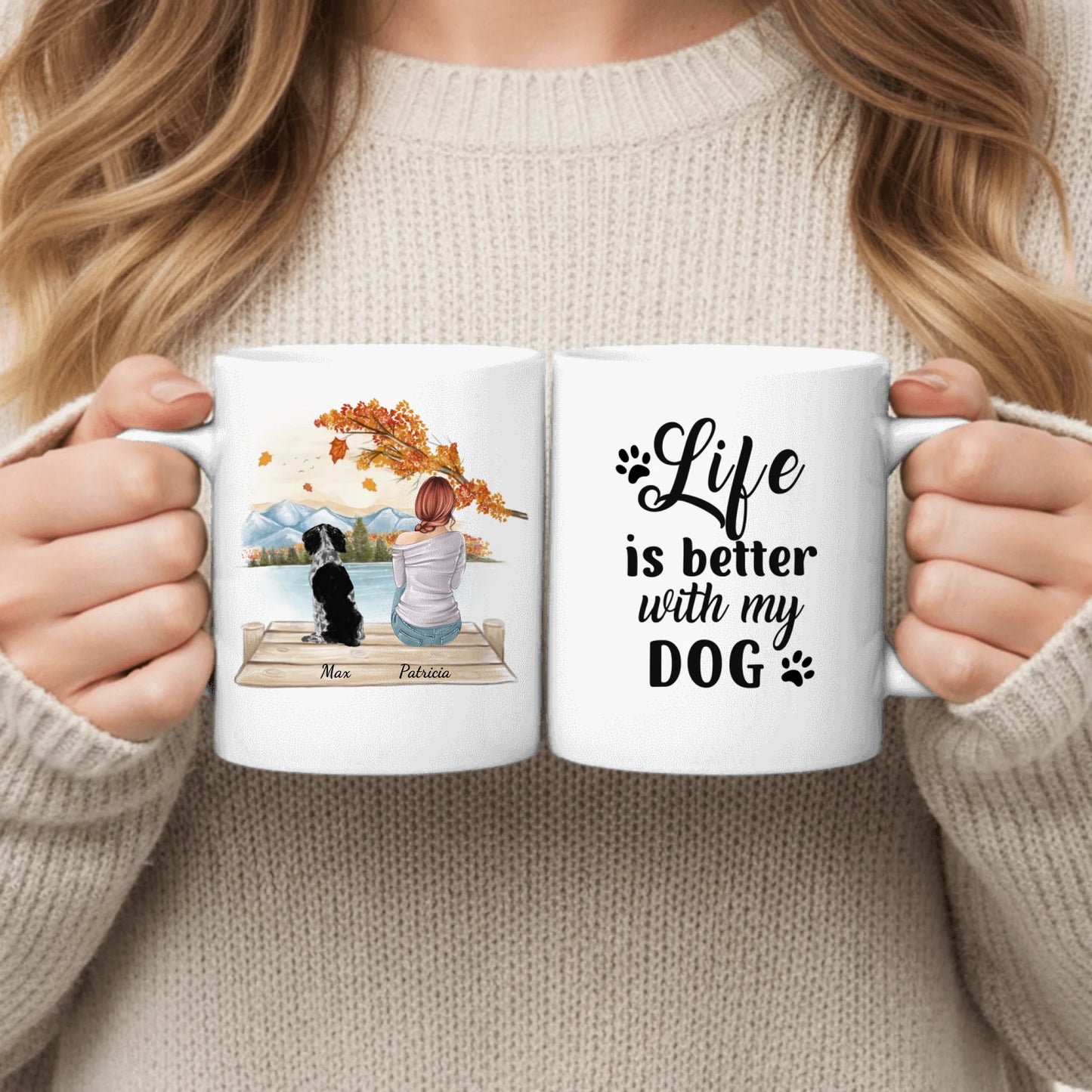Woman with pets - Personalised Mug