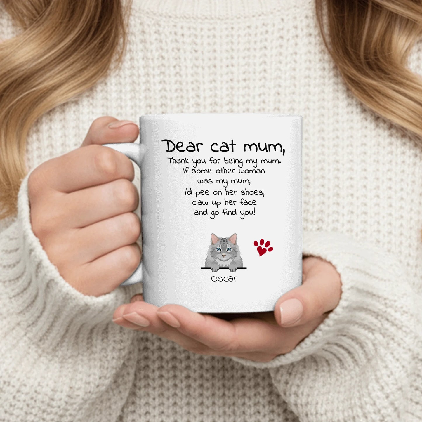 Dear cat parent - Personalised Mug