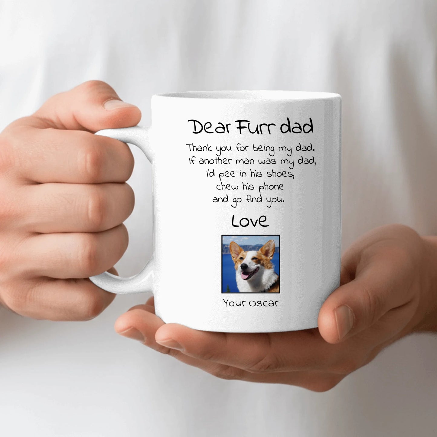 Dear Dog Dad with Photo - Personalised Mug