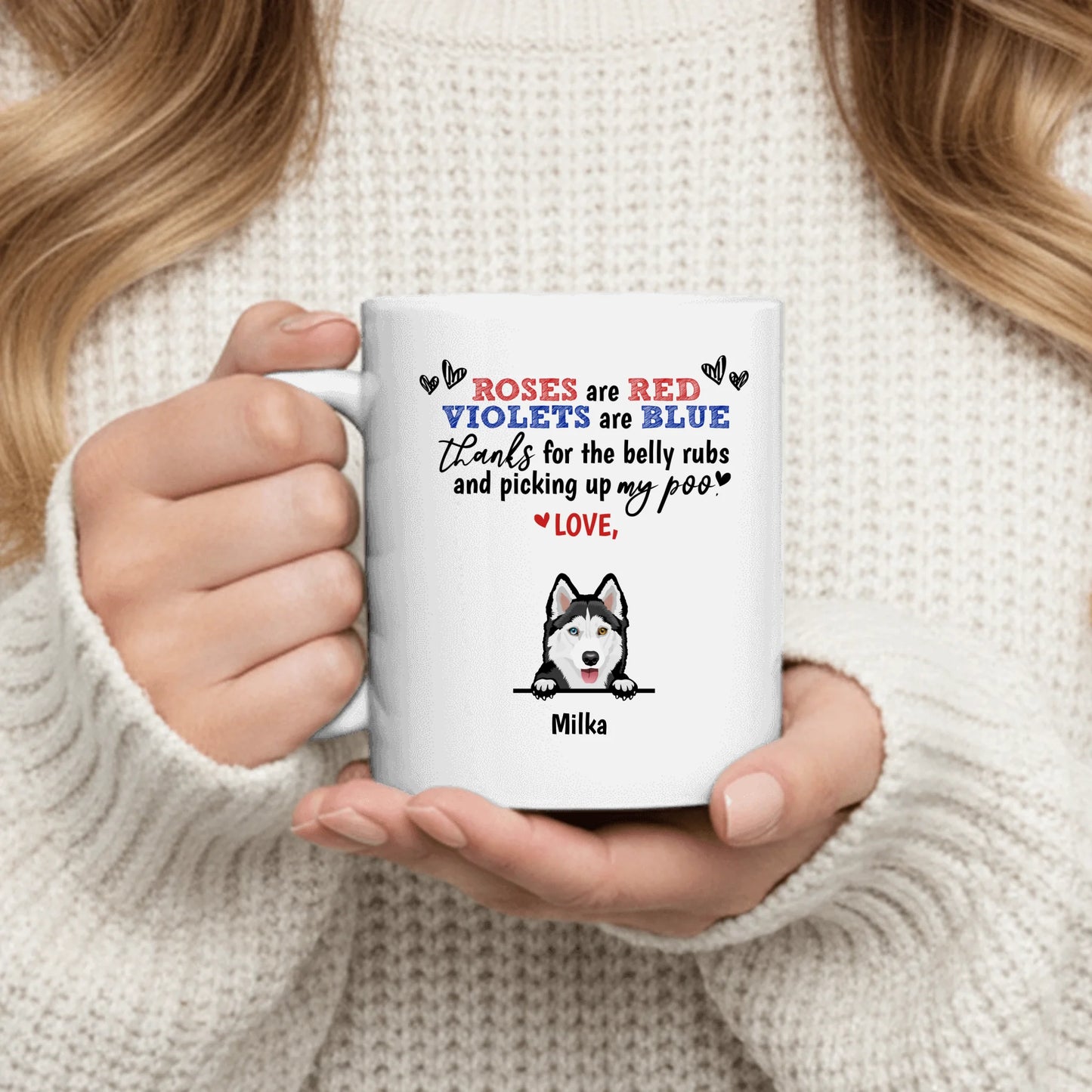 Roses are red - Personalised Mug