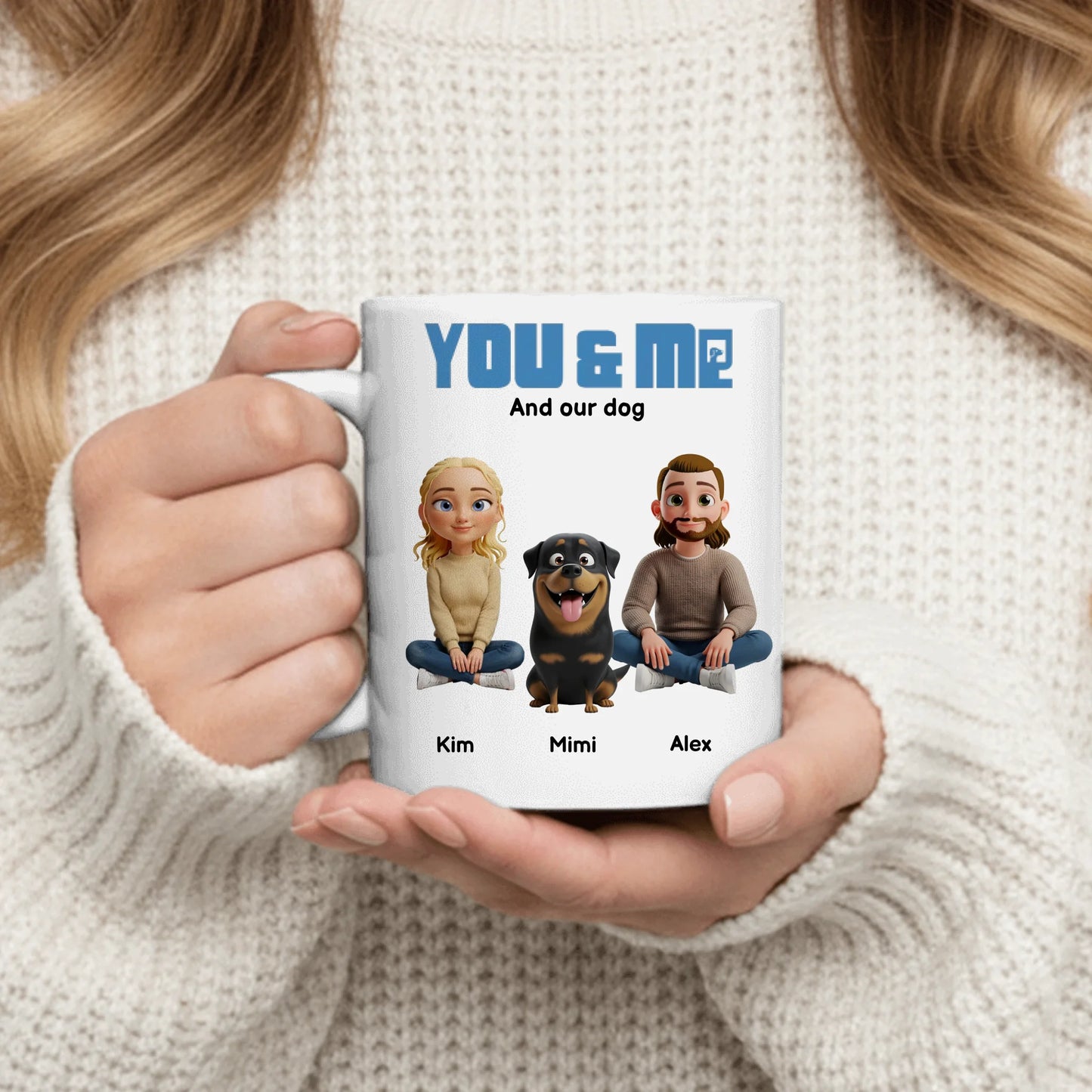 You and me and our animals - Personalised Mug
