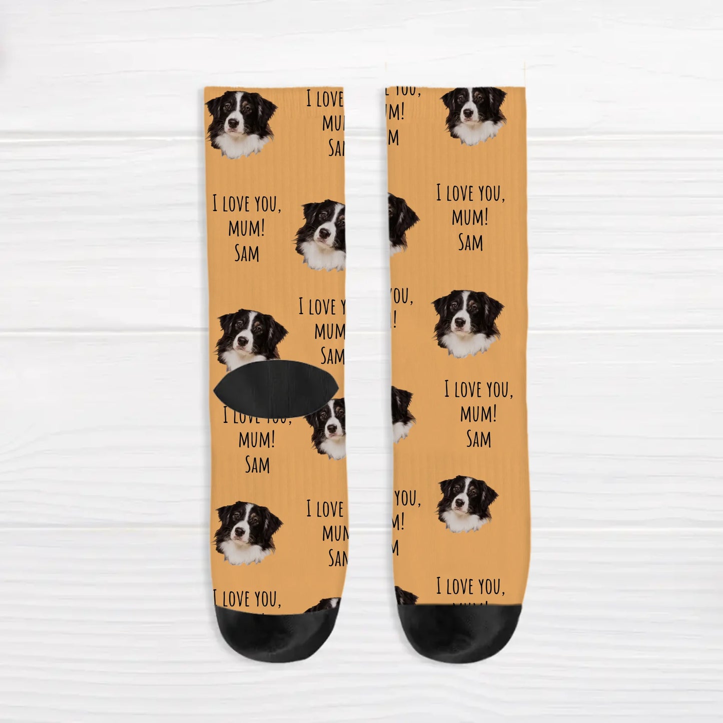 Your photo with text - Personalised Socks