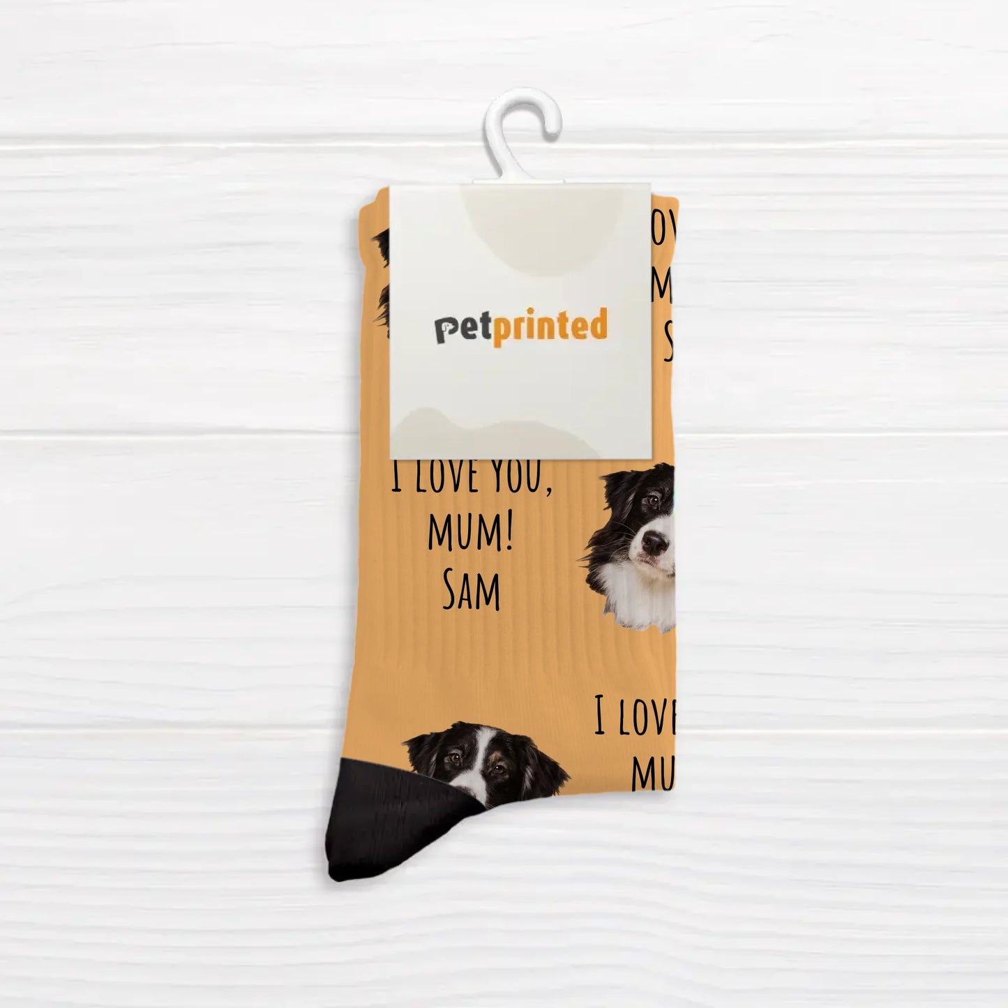 Your photo with text - Personalised Socks