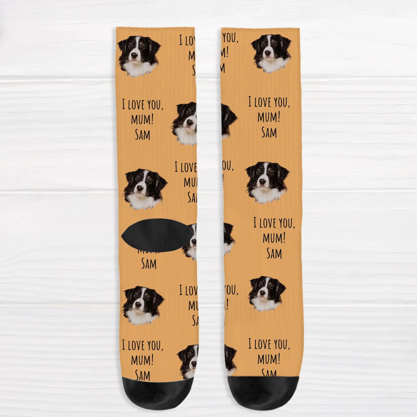 Your photo with text - Personalised Socks