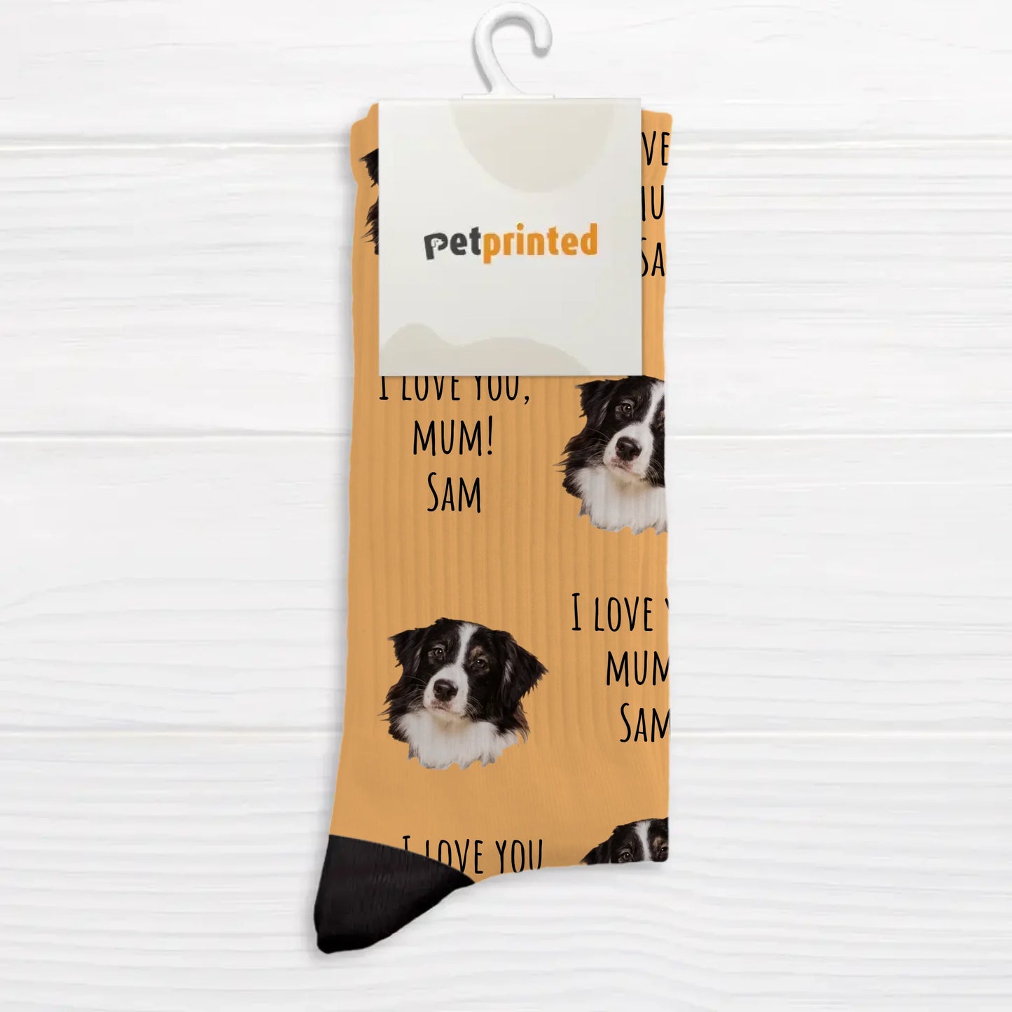 Your photo with text - Personalised Socks
