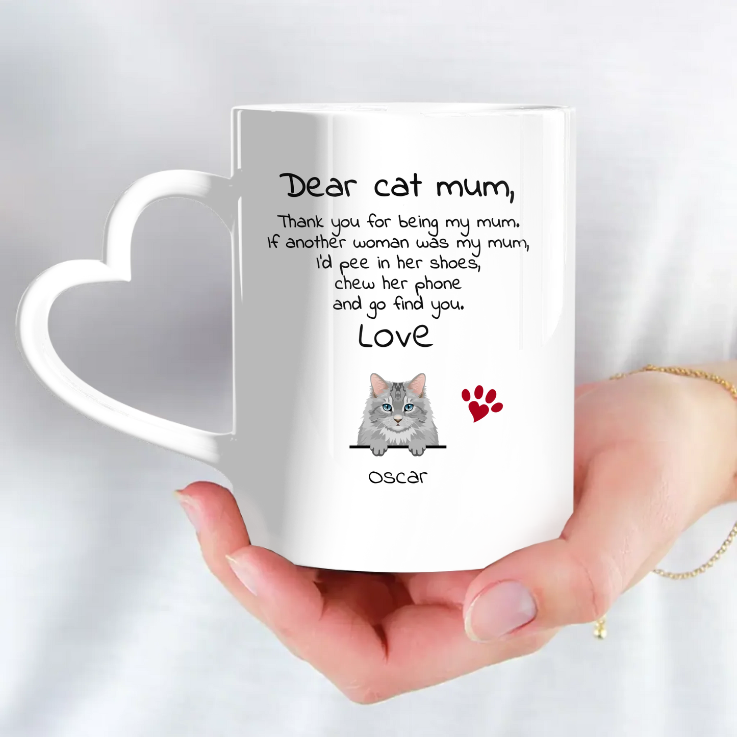 Dear cat parent - Personalised Mug