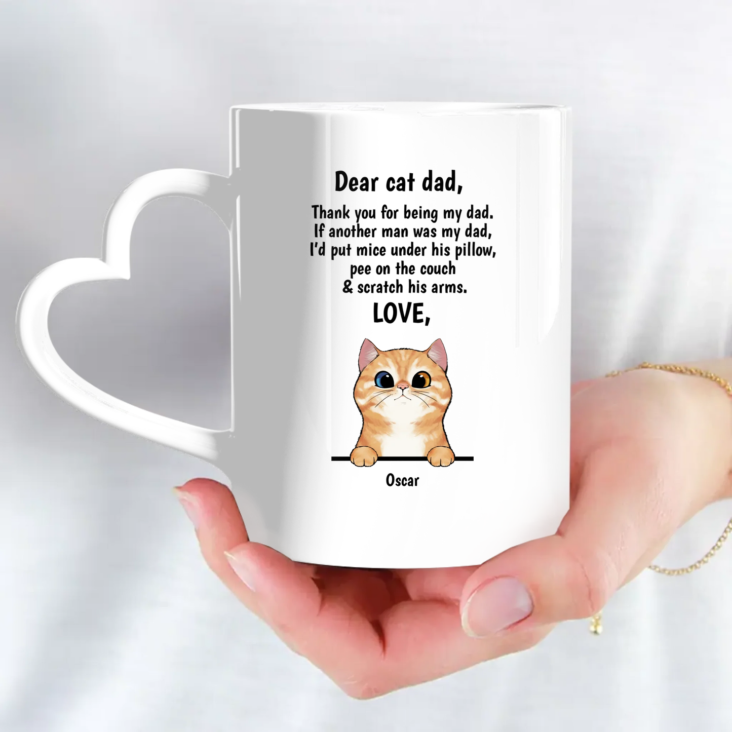 Dear cat parent (curious cats) - Personalised Mug