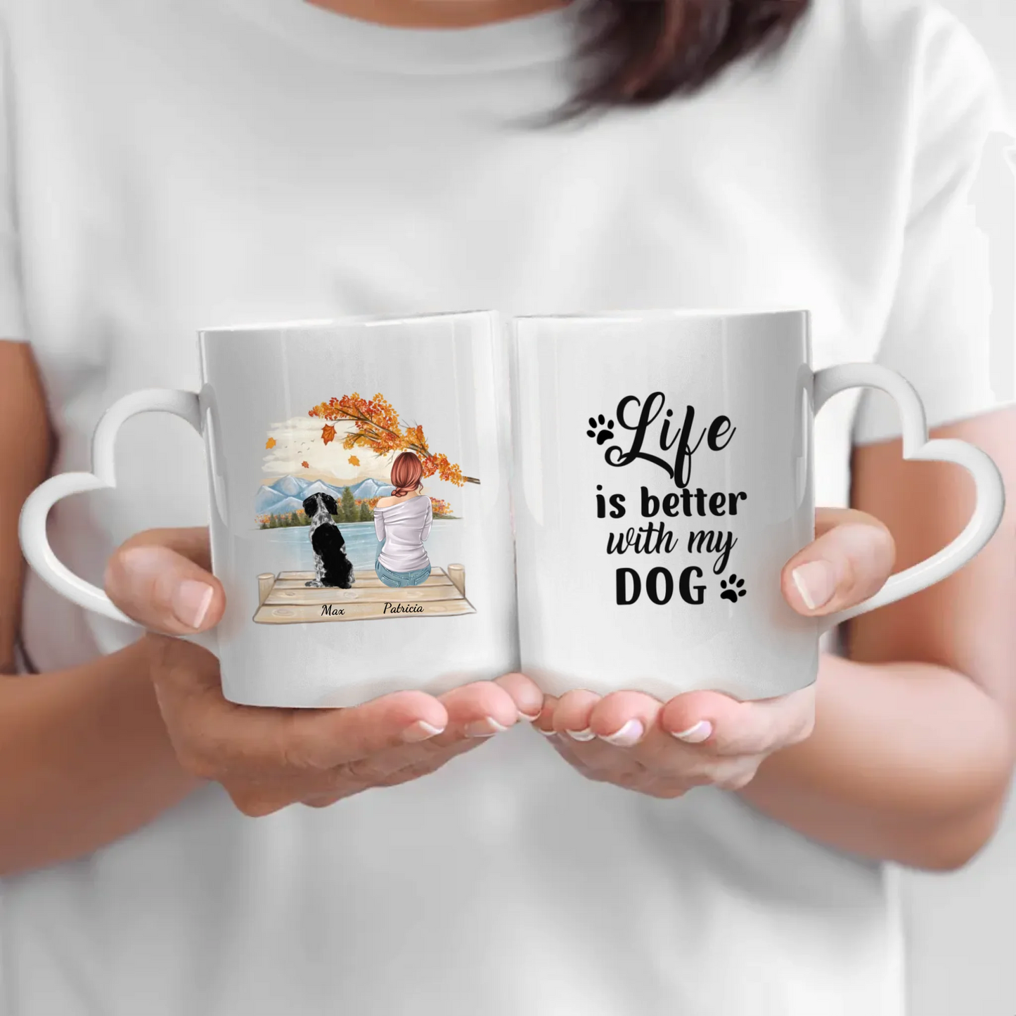 Woman with pets - Personalised Mug