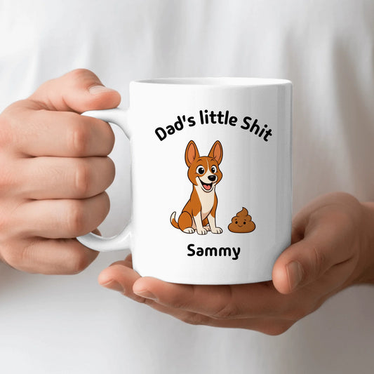 Personalised Mug - Dads little Shit